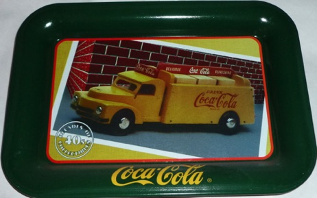7197-1 € 3,50 coca cola ijzeren onderzetter 1948 wooden toy truck  17x12 cm.jpeg